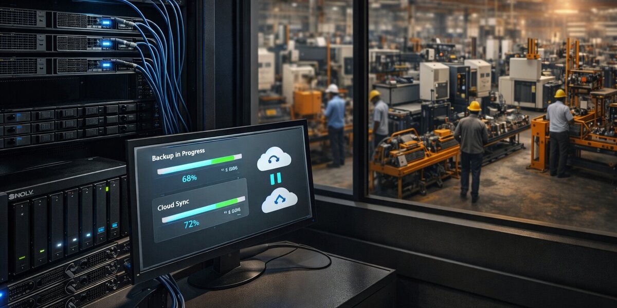 Manufacturing SMB server room showing failed backup infrastructure timeline and ₹3 crore data recovery disaster in Raipur India
